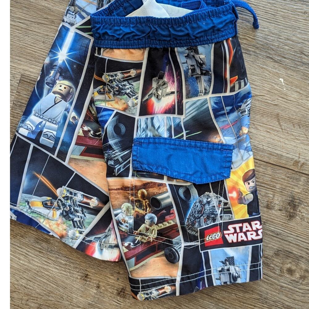 Star Wars Legos Swim Trunks Boys Size 4 - Picture 6 of 7